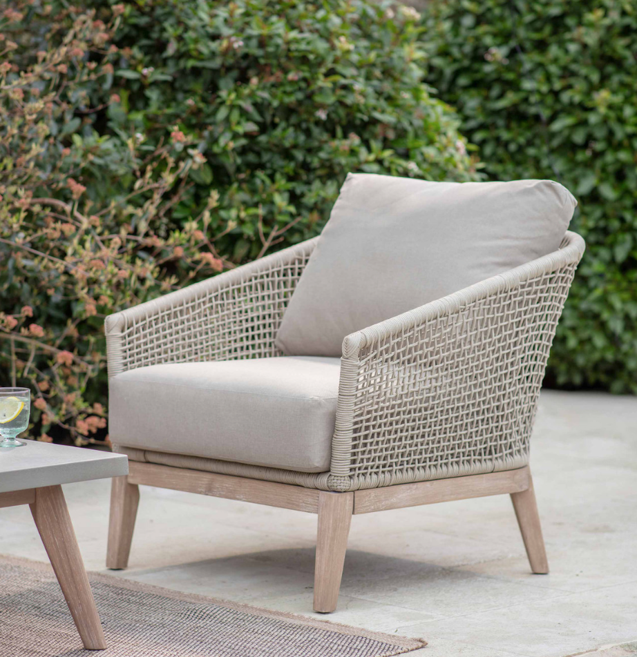 Lynton Armchair Grey by Garden Trading