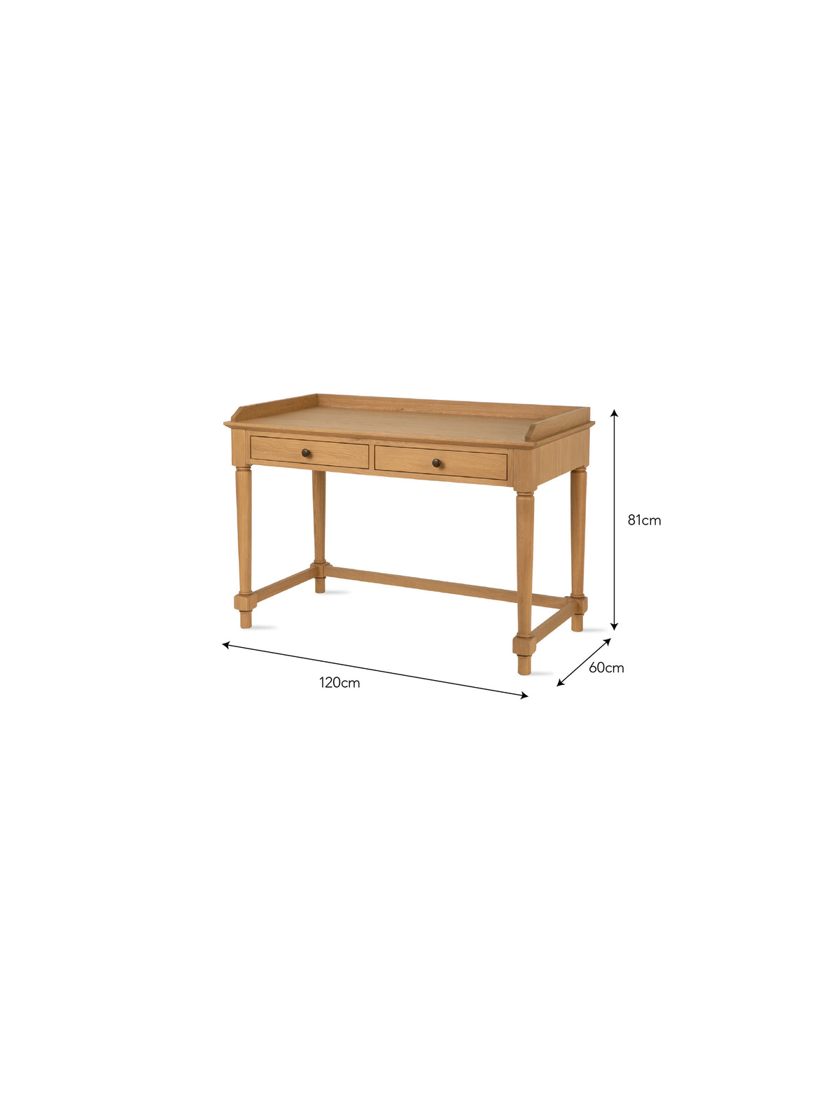 Oakwoth Desk - Oak Wood, Natural